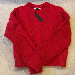 Banana Republic Red Cable Knit Sweater